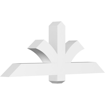 Ekena Millwork Redmond Architectural Grade PVC Gable Bracket, 48"W x 18"H x 4"D x 4"F, 9/12 Pitch GBP048X18X0404RED00